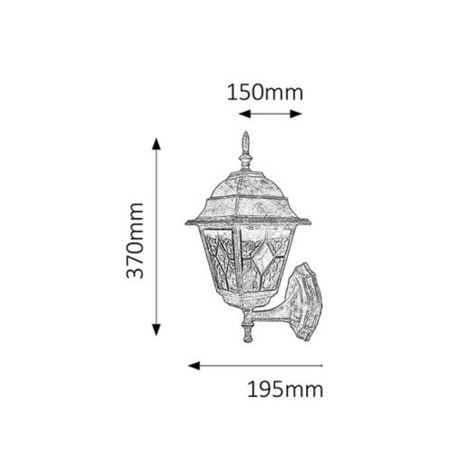 Rábalux Monaco Kültéri lámpa  E27 1x MAX 60 - RAB8182