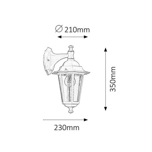 Rábalux Velence Kültéri lámpa  E27 1x MAX 60 - RAB8201