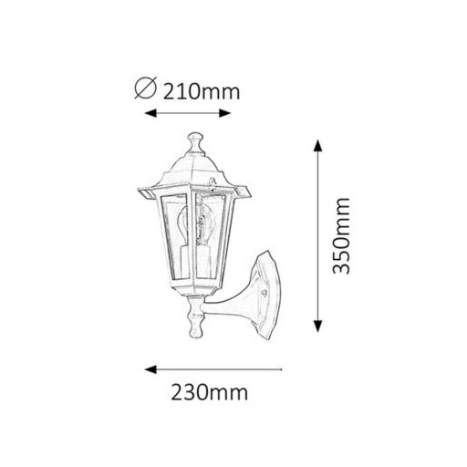 Rábalux Velence Kültéri lámpa  E27 1x MAX 60 - RAB8204