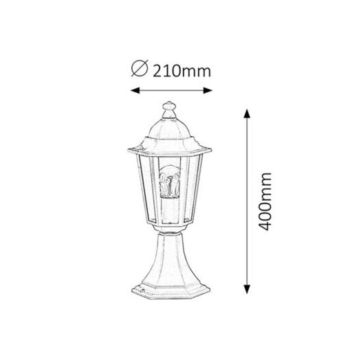 Rábalux Velence Kültéri állólámpa E27 1x MAX 60W IP43 fehér RAB8205