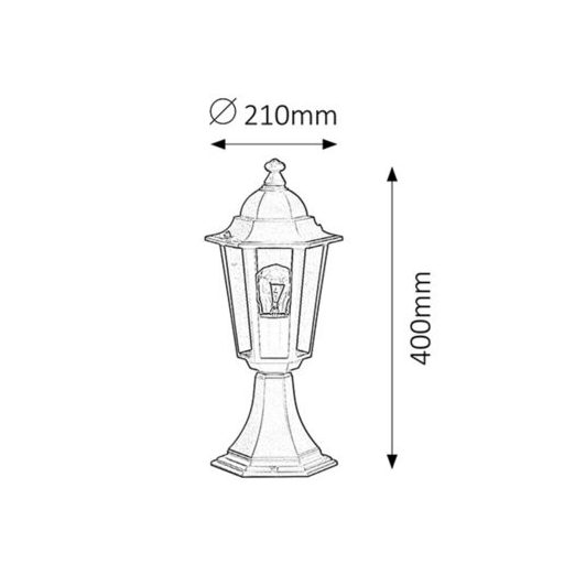 Rábalux Velence Kültéri állólámpa E27 1x MAX 60W IP43 fekete RAB8206