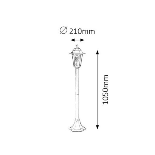 Rábalux Velence Kültéri állólámpa E27 1x MAX 60W IP43 fehér RAB8209