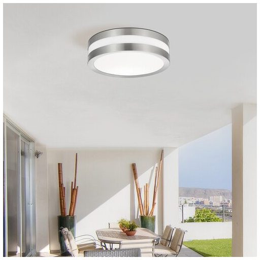 Rábalux Stuttgart Kültéri mennyezeti lámpa E27 2x MAX 11W IP44 szatin króm RAB8220