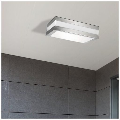 Rábalux Stuttgart Kültéri mennyezeti lámpa E27 2x MAX 11W IP44 szatin króm RAB8227