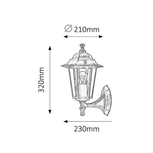 Rábalux Velence Kültéri lámpa  E27 1x MAX 60 - RAB8234