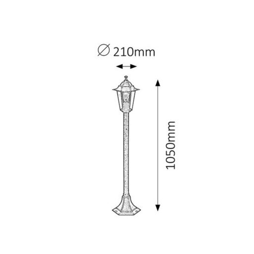 Rábalux Velence Kültéri állólámpa E27 1x MAX 60W IP43 antik arany RAB8240