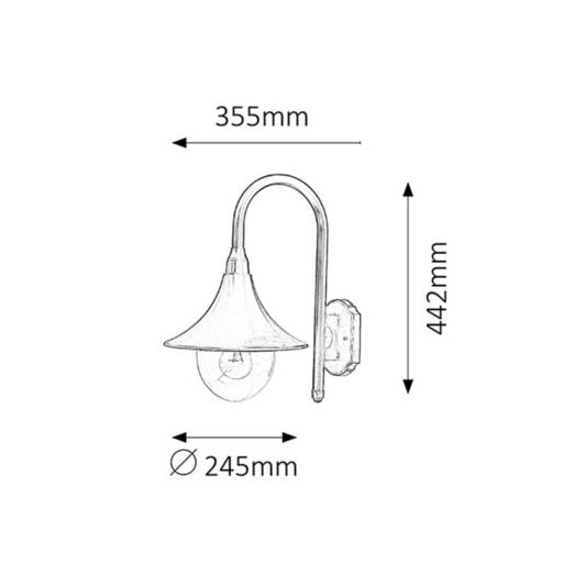 Rábalux Konstanz Kültéri lámpa  E27 1x MAX 100 - RAB8245