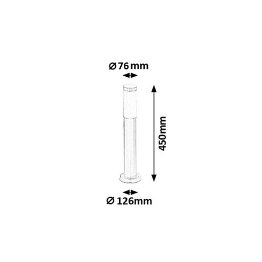 Rábalux Inox torch Kültéri állólámpa E27 1x MAX 25W IP44 szatin króm RAB8263