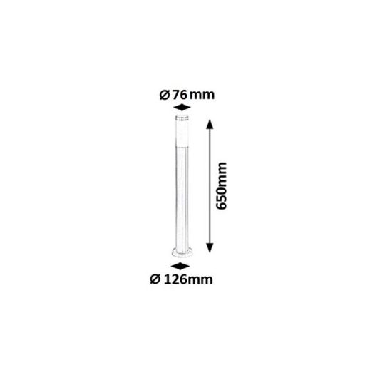 Rábalux Inox torch Kültéri állólámpa E27 1x MAX 25W IP44 szatin króm RAB8264