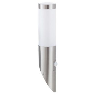   Rábalux Inox torch Kültéri fali lámpa E27 1x MAX 25W mozgásérzékelő IP44 szatin króm RAB8266
