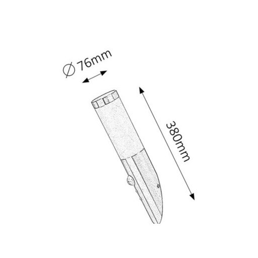 Rábalux Inox torch Kültéri fali lámpa E27 1x MAX 25W mozgásérzékelő IP44 szatin króm RAB8266