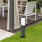 Rábalux Bonn Kültéri állólámpa E27 1x MAX 60W Type F, CEE 7/4 beépített hálózati csatlakozó aljzat IP44 matt fekete RAB8339