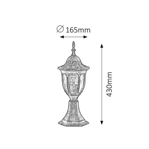 Rábalux Milano Kültéri lámpa  E27 1x MAX 60 - RAB8373