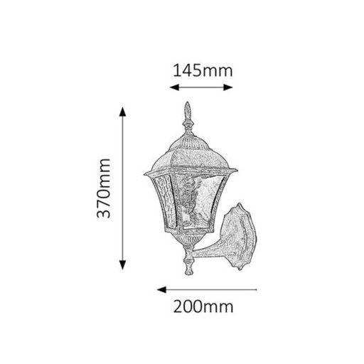 Rábalux Toscana Kültéri lámpa  E27 1x MAX 60 - RAB8392