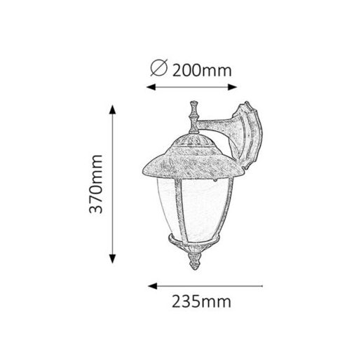 Rábalux Madrid Kültéri lámpa  E27 1x MAX 60 - RAB8476