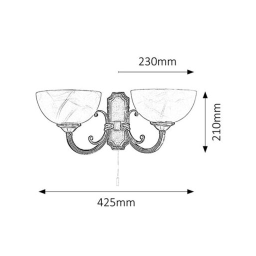 Rábalux Marlene Beltéri lámpa  E14 2x MAX 40 - RAB8542