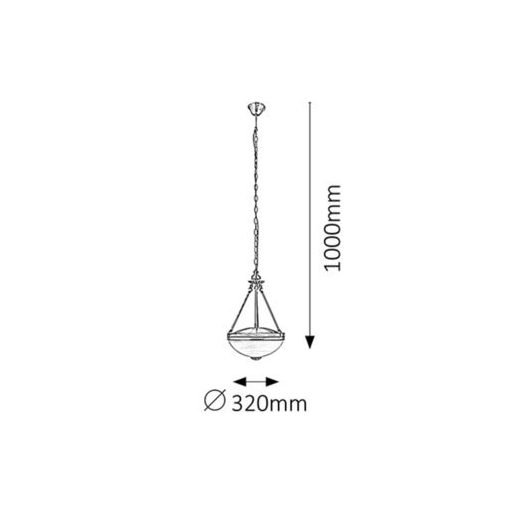 Rábalux Marlene Csillár E27 2x MAX 60W IP20 bronz RAB8547