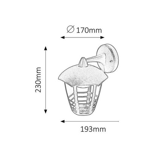 Rábalux Marseille Kültéri lámpa  E27 1x MAX 60 - RAB8617