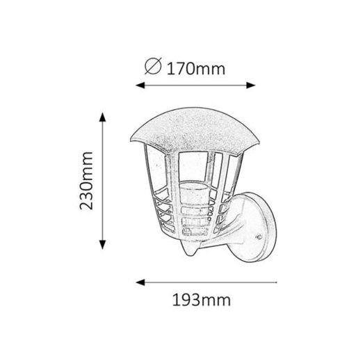 Rábalux Marseille Kültéri lámpa  E27 1x MAX 60 - RAB8618