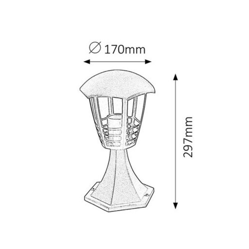 Rábalux Marseille Kültéri lámpa  E27 1x MAX 60 - RAB8619