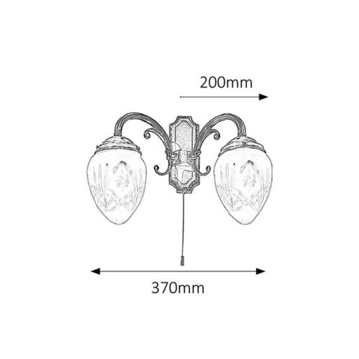 Rábalux Annabella Beltéri lámpa  E14 2x MAX 40 - RAB8632