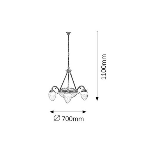 Rábalux Annabella Beltéri lámpa  E14 3x MAX 40 + E27 2x MAX 60 - RAB8633