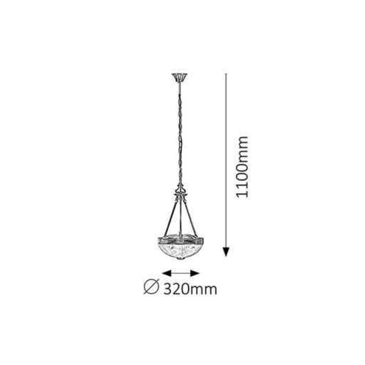 Rábalux Annabella Csillár E27 2x MAX 60W IP20 bronz RAB8637