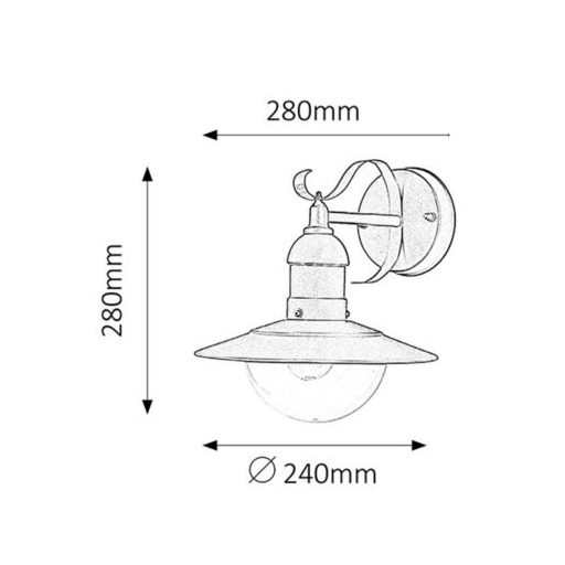 Rábalux Oslo Kültéri lámpa  E27 1x MAX 60 - RAB8682