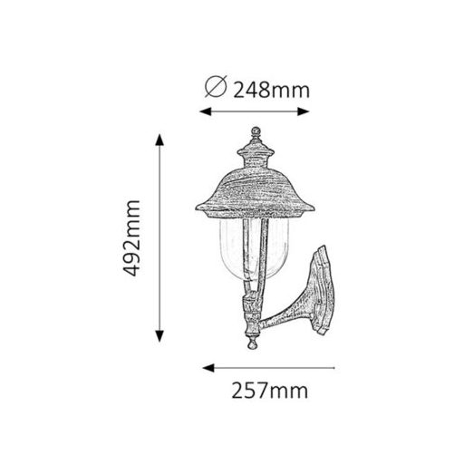 Rábalux New York Kültéri lámpa  E27 1x MAX 100 - RAB8697