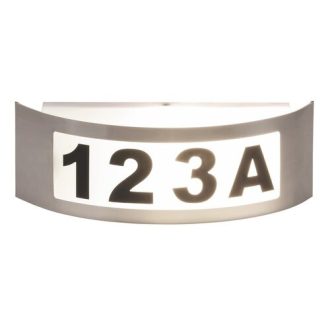   Rábalux Innsbruck Házszám világítás E27 1x MAX 14W házszám matricával IP44 szatin króm RAB8749