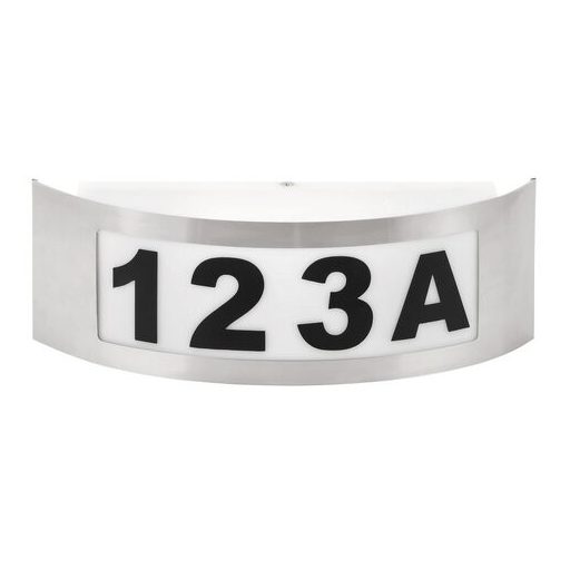 Rábalux Innsbruck Házszám világítás E27 1x MAX 14W házszám matricával IP44 szatin króm RAB8749