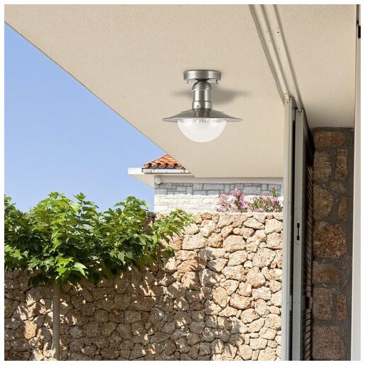 Rábalux Oslo Kültéri mennyezeti lámpa E27 1x MAX 60W IP44 szatin króm RAB8763
