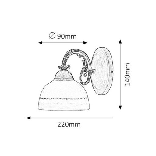 Rábalux Flossi Fali lámpa E27 1x MAX 40W IP20 bronz RAB8811