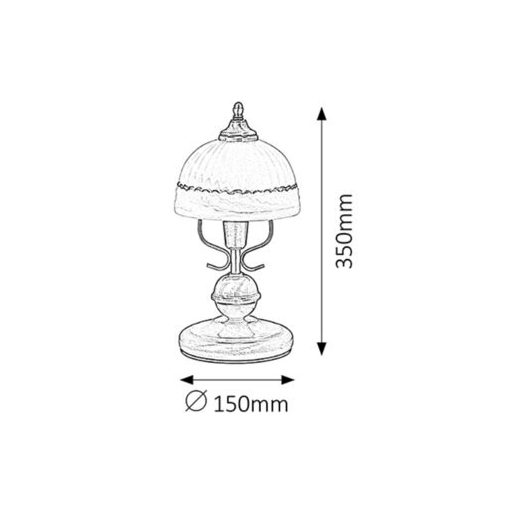 Rábalux Flossi Éjjeli lámpa E14 1x MAX 40W vezetékes kapcsolóval IP20 bronz RAB8812