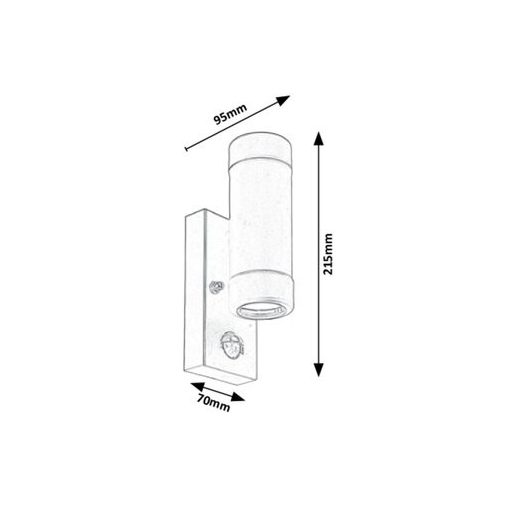 Rábalux Medina Kültéri lámpa  GU10 2X MAX 10 - RAB8835