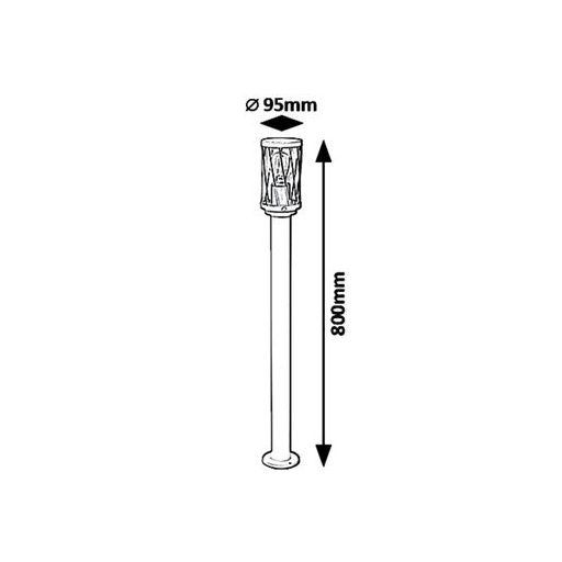 Rábalux Budapest Kültéri állólámpa E27 1x MAX 40W IP44 barna RAB8890