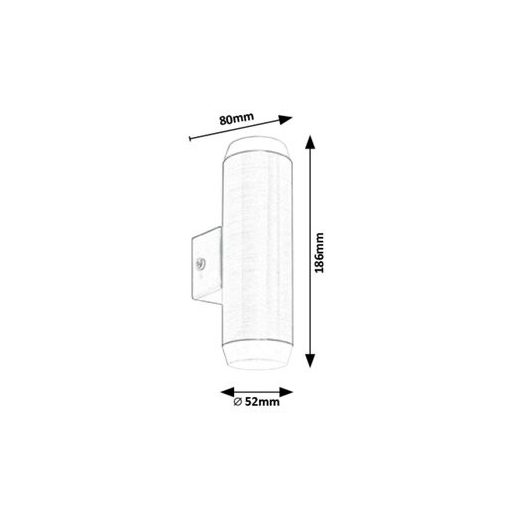 Rábalux Catania Kültéri fali lámpa LED 2x 4W 3000K IP44 bronz RAB8939