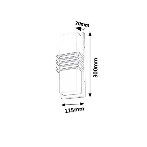 Rábalux Rodez Kültéri fali lámpa LED 12W 4000K IP44 antracit RAB8940