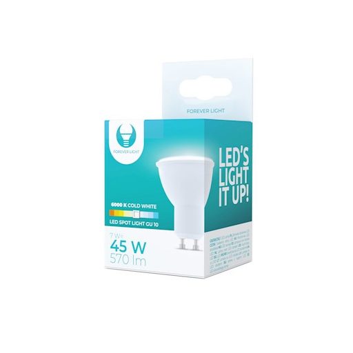 FL LED spotlámpa  GU10 MR16 7W 120° 4000K spot - RTV003441