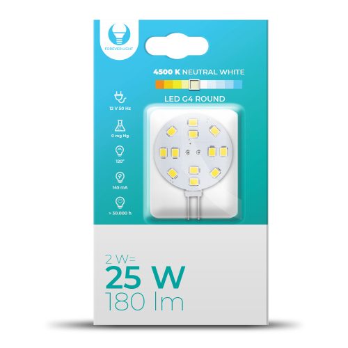 FL LED lámpa G4 2W 12V 120° 4500K tűlábas - RTV003660