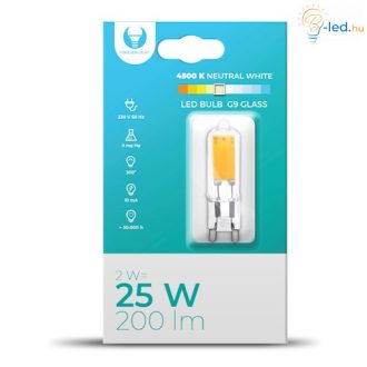   FL LED spotlámpa  G9 2W 200lm 230° 4500K kapszula - RTV003669