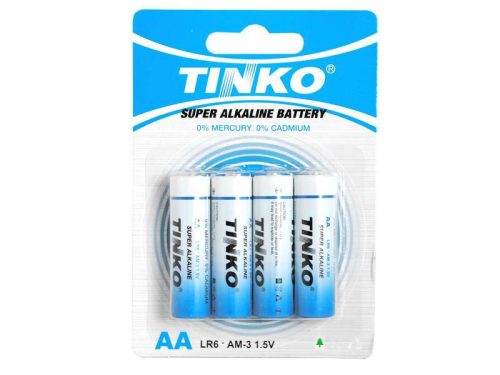FL TINKO AA/LR6 1.5V alkáli elem 4db/csomag - RTV100421
