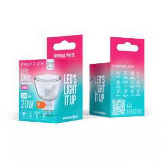   FL LED spotlámpa  MR11 G4 2.2W 12V 38° 4000K tűlábas  - RTV9000068