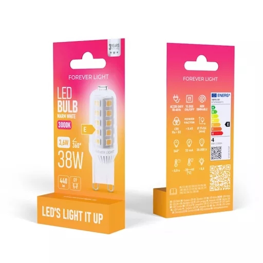 FL LED spotlámpa  G9 3.6W 440lm 360° 3000K kapszula - RTV9000073