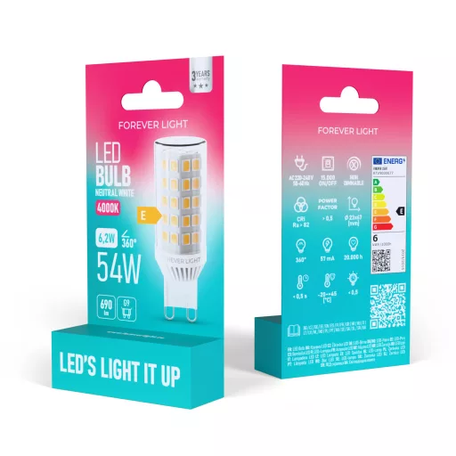 FL LED spotlámpa  G9 6.2W 690lm 360° 4000K kapszula - RTV9000077