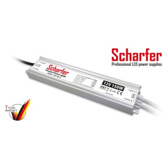   Scharfer LED Fémházas szerelhető vízálló tápegység 150W 12.5A 12V IP67 - SCH-150-12