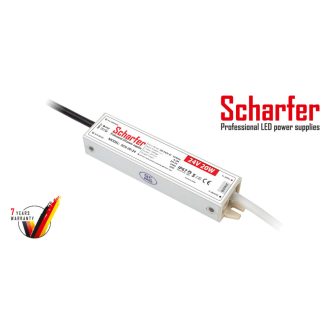   Scharfer LED Fémházas szerelhető vízálló tápegység 20W 0.83A 24V IP67 - SCH-20-24