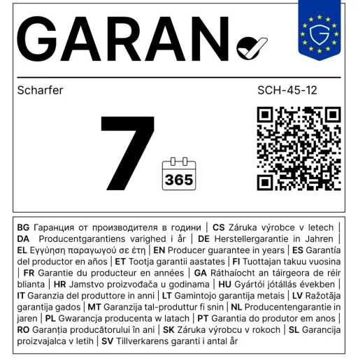 Scharfer LED Fémházas szerelhető vízálló tápegység 45W 3.75A 12V IP67 - SCH-45-12