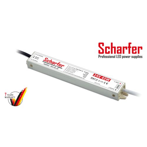 Scharfer LED Fémházas szerelhető vízálló tápegység 45W 1.87A 24V IP67 - SCH-45-24