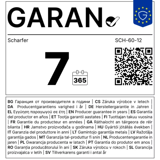 Scharfer LED Fémházas szerelhető vízálló tápegység 60W 5A 12V IP67 - SCH-60-12